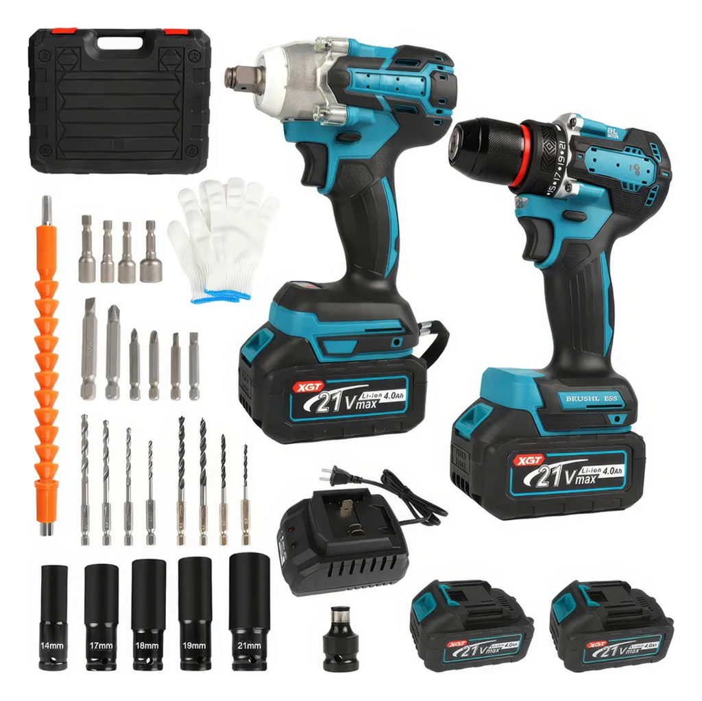 Kit llave de llave de impacto más taladro