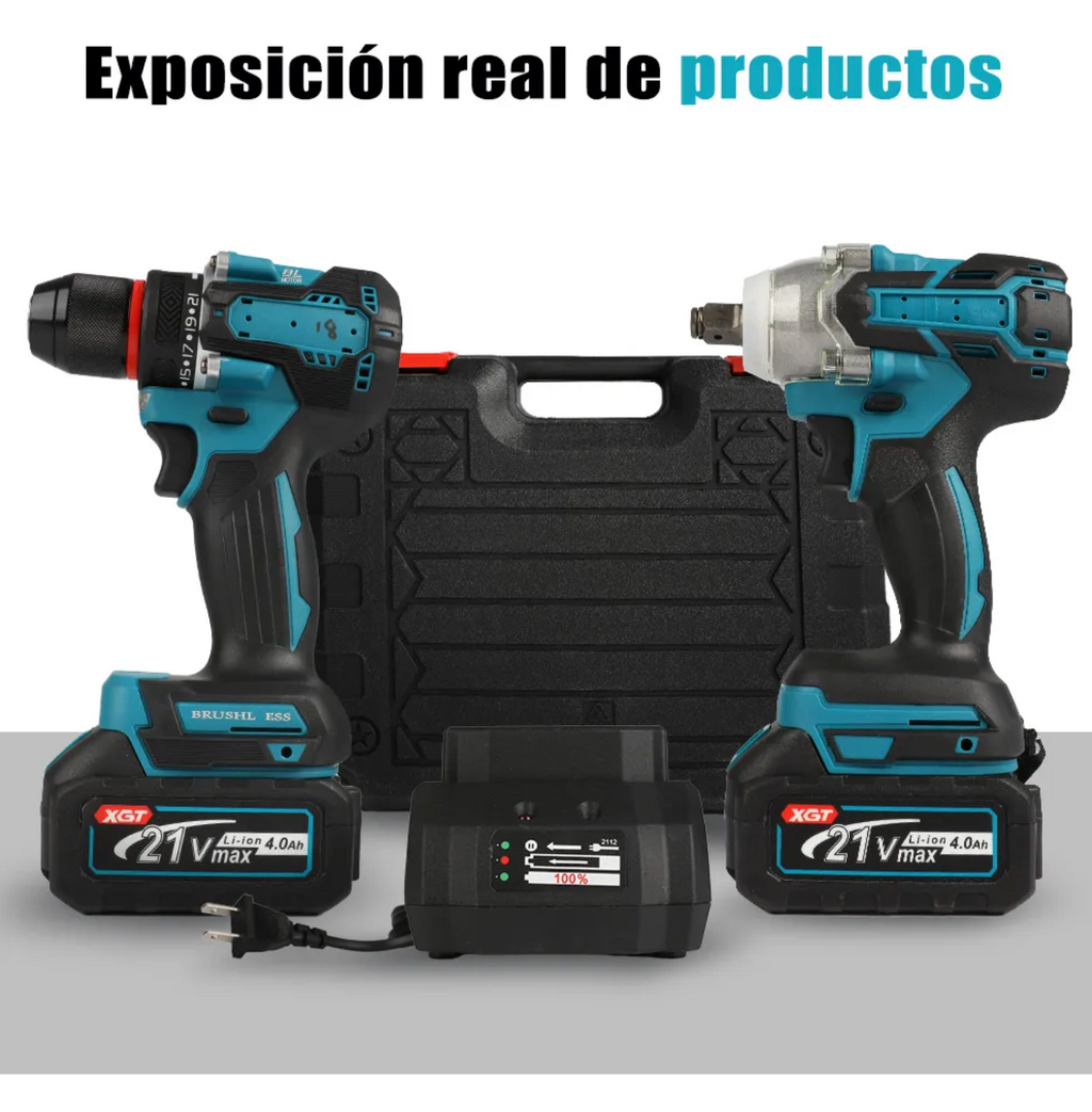 Kit llave de llave de impacto más taladro