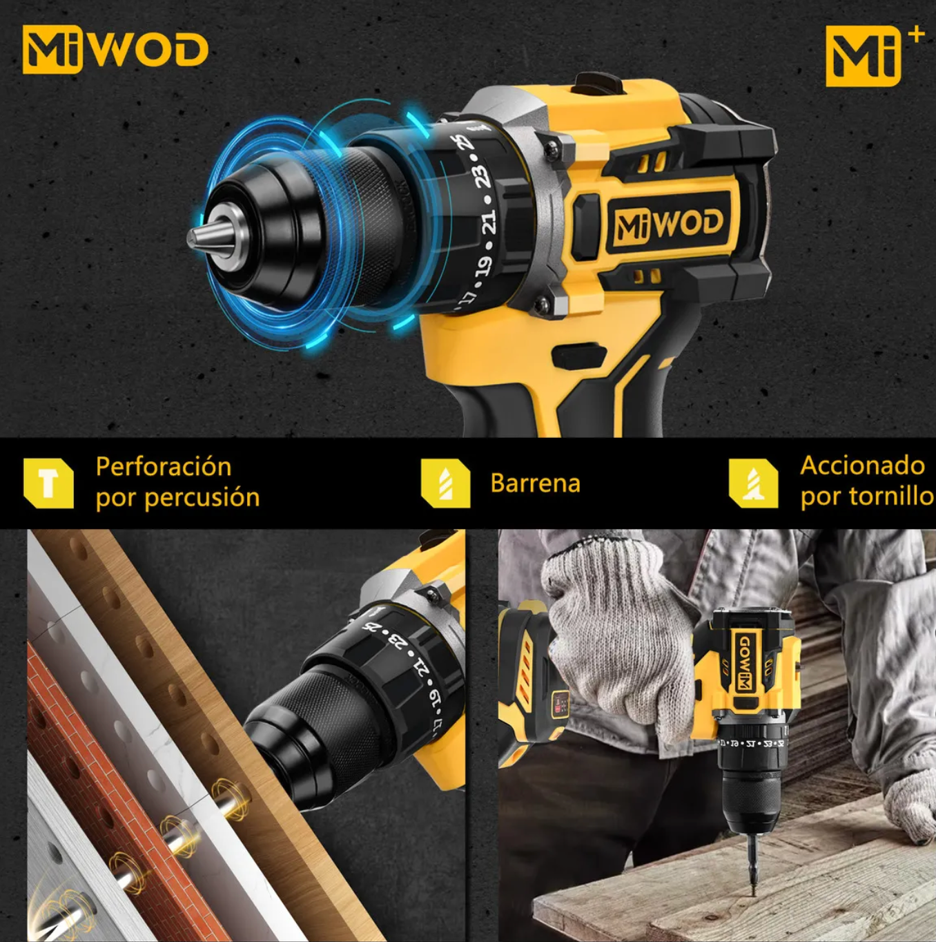 Taladro rotomartillo MIWOD