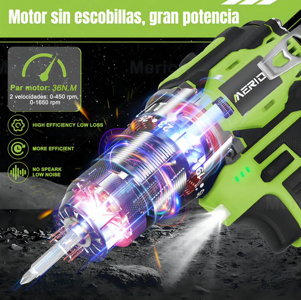 Kit taladro atornillador Merion