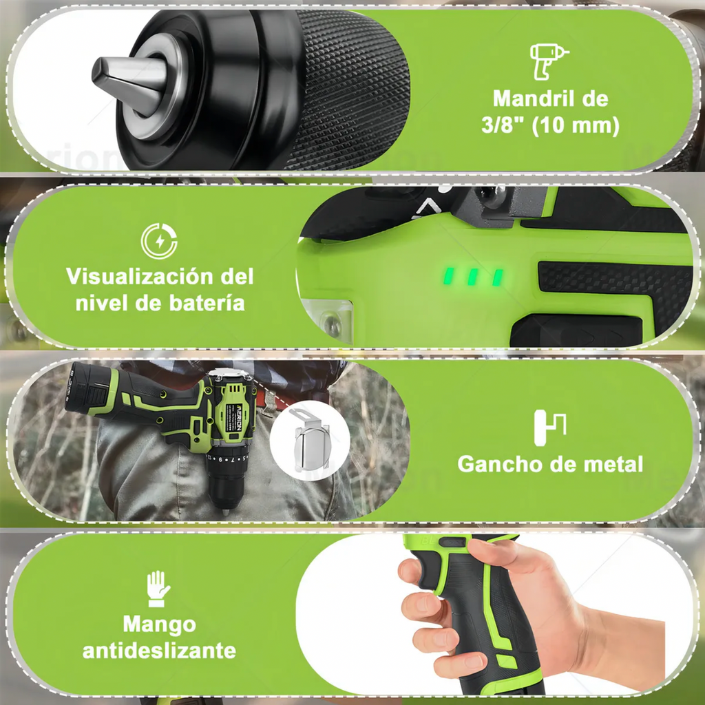 Kit taladro atornillador Merion