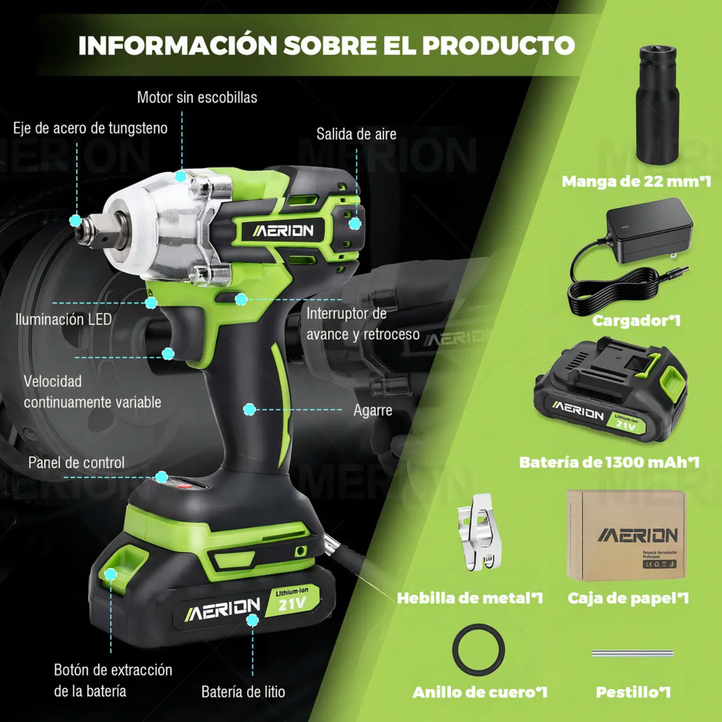 Llave de impacto inalámbrica